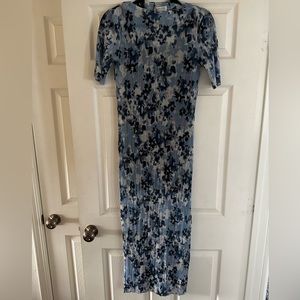 & Other Stories, blue floral midi dress with slip